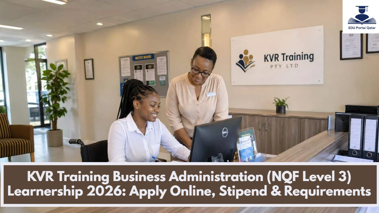 KVR Training Business Administration (NQF Level 3) Learnership 2026: Apply Online, Stipend & Requirements