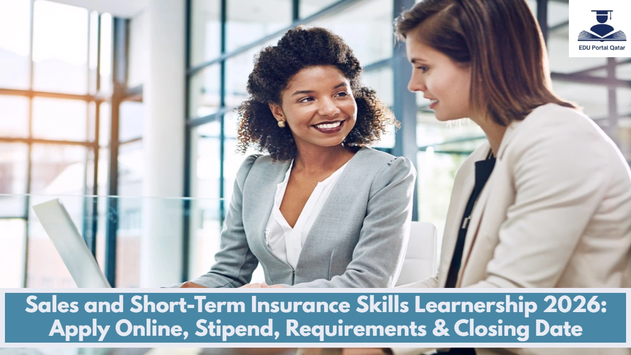 Sales and Short-Term Insurance Skills Learnership 2026: Apply Online, Stipend, Requirements & Closing Date